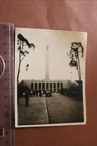 tolles altes Foto - Glockenturm Olympiastadion Berlin 1936 - viel Polizei
