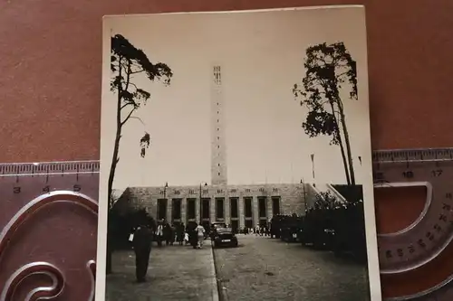 tolles altes Foto - Glockenturm Olympiastadion Berlin 1936 - viel Polizei