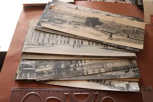 18 alte großformatige Karten - Frankreich Paris Versailles usw. 1910-20 ??