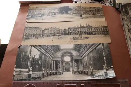 18 alte großformatige Karten - Frankreich Paris Versailles usw. 1910-20 ??