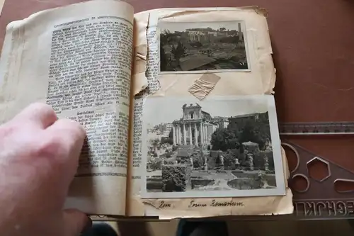toller alter Reiseführer Rund um Italien Artur Hörig mit eingeklebten Fotos dazu