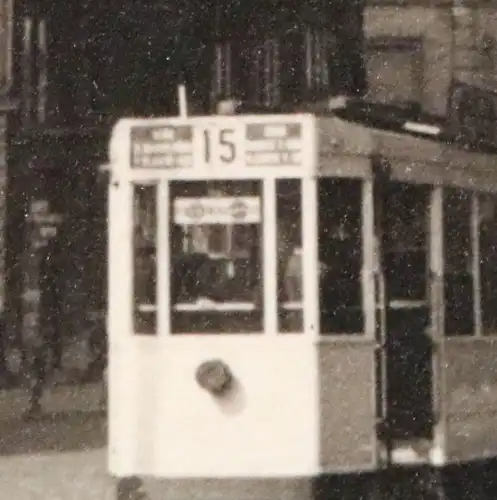 altes Foto - Strassenbahn Strasse Gebäude Werbung - Frankreich - Paris ????