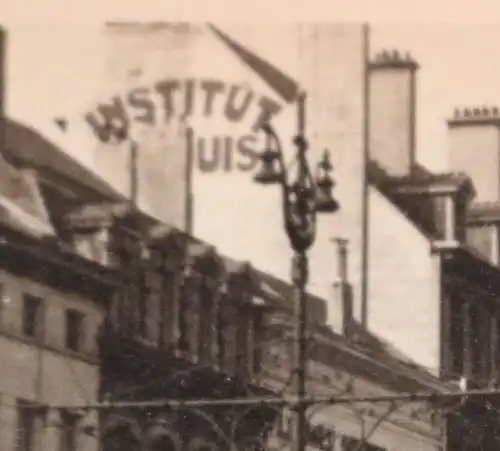 altes Foto - Strassenbahn Strasse Gebäude Werbung - Frankreich - Paris ????