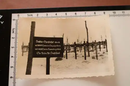 altes Foto Schild Ehrenfriedhof 1. Weltkrieg - Frankreich ???