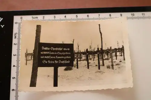 altes Foto Schild Ehrenfriedhof 1. Weltkrieg - Frankreich ??? 