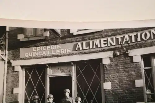 altes Foto - Frankreich Ortswache - Geschäft Alimentation