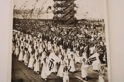 tolle alte Karte - 15. Deutsches Sportfest Stuttgart 1933 Flaggenturm