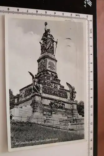 alte Karte - Nationaldenkmal auf dem Niederwald  1938