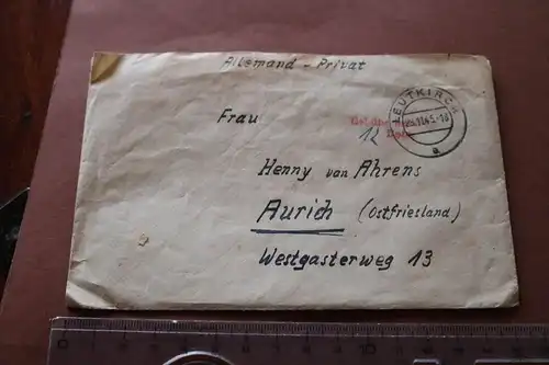 alter Umschlag aus Leutkirch - Stempel 11.1945