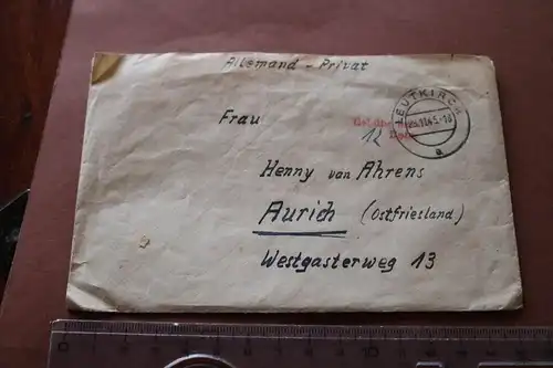 alter Umschlag aus Leutkirch - Stempel 11.1945 