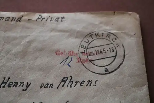 alter Umschlag aus Leutkirch - Stempel 11.1945