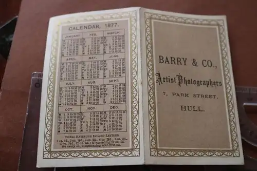toller alter Taschenkalender Barry & Co Artist Photographers 1877 - original ?