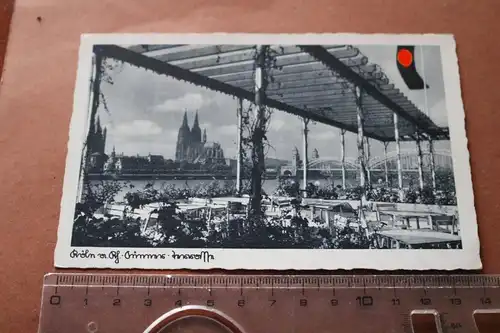 tolle alte Karte - Köln von der Sünner-Terrasse aus gesehen 30-40er Jahre