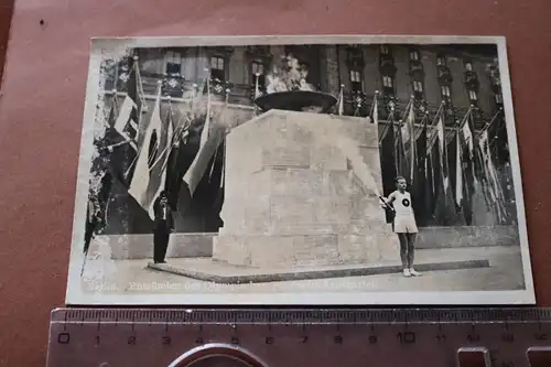 alte Karte - Berlin Entzünden Olympisches Feuer Lustgarten 1936