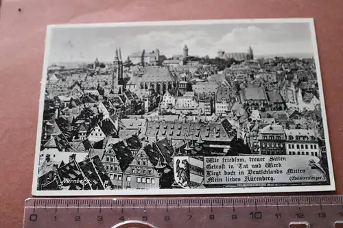 tolle alte Karte - Ansicht von Nürnberg  1934 Briefmarke 