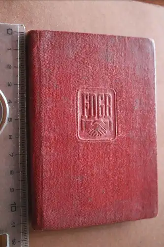 altes FDGB Mitgliedsbuch 1962  viele Beitragsmarken