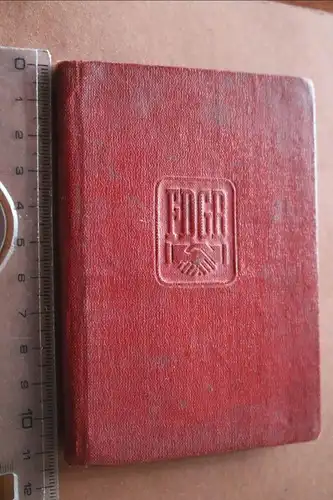altes FDGB Mitgliedsbuch 1962  viele Beitragsmarken 