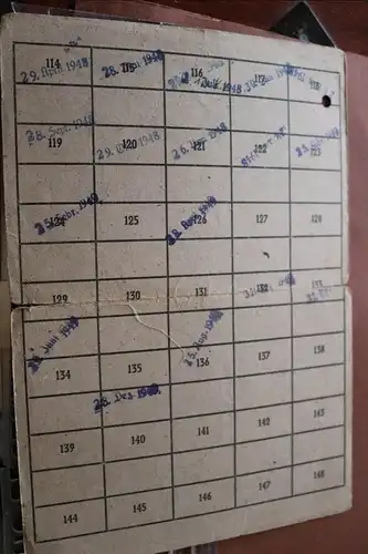 alter Personalausweis für Lebensmittelversorgung Kreis Giessen 1948