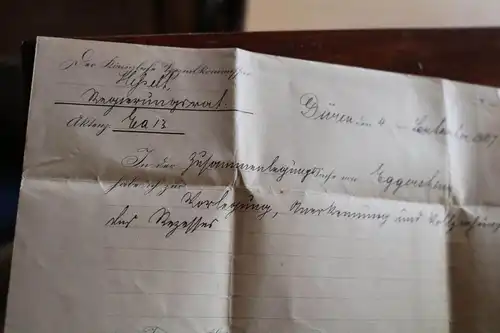 sehr alter Brief aus Düren 1907 - Siegelmarke Königl. Specialcommission  III ??