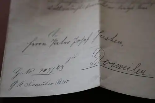 sehr alter Brief aus Düren 1907 - Siegelmarke Königl. Specialcommission  III ??