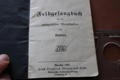 altes Feldgesangbuch für evangelische Mannschaften - Berlin 1897