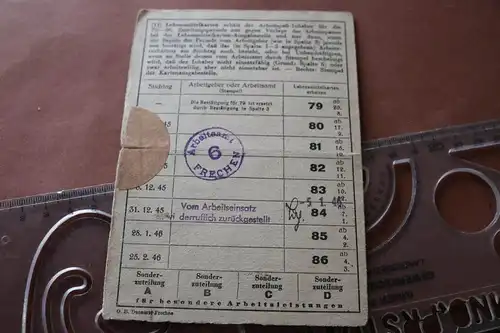  alter Arbeitspaß Arbeitsamt Frechen 1945/46