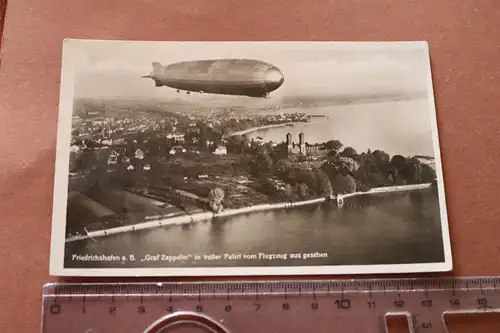 tolle alte Karte - Friedrichshafen mit Luftschiff Graf Zeppelin 