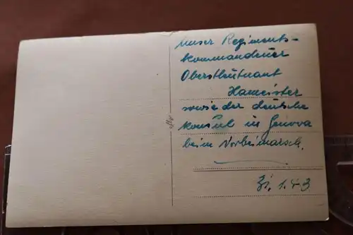 tolles altes Foto - Regimentskommandeur Hameister und deutscher Konsul Genova 43