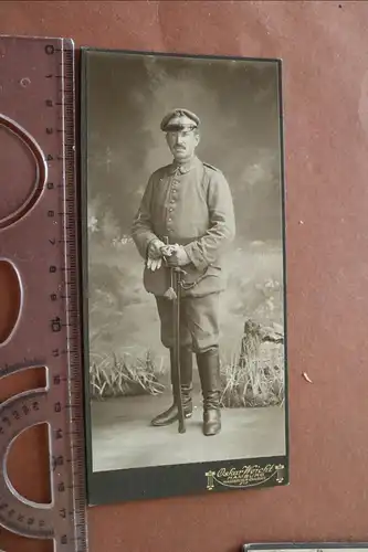 tolles altes Kabinettfoto - Portrait eines Soldaten mit Säbel  Hamburg
