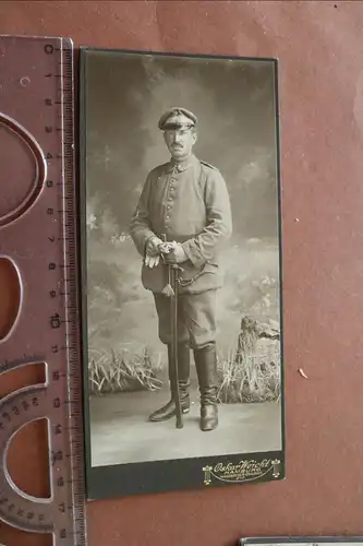 tolles altes Kabinettfoto - Portrait eines Soldaten mit Säbel  Hamburg 