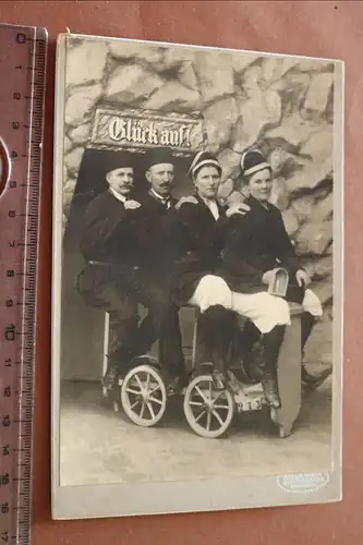 tolles altes Kabinettfoto .- Studiofoto - Glück auf Lore - Berchtesgaden