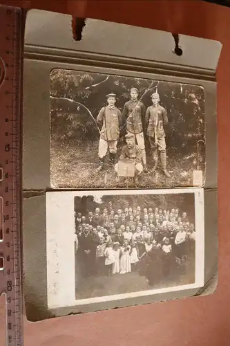 eine alte Albumseite - deutsche Kriegsgefangene , Zivile Fotos