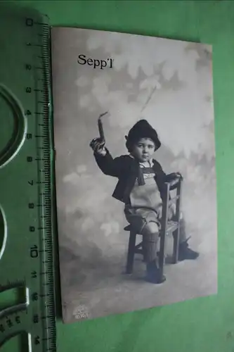 tolle alte Karte - Junge in Tracht - Sepp´l    - 1910-20 ???