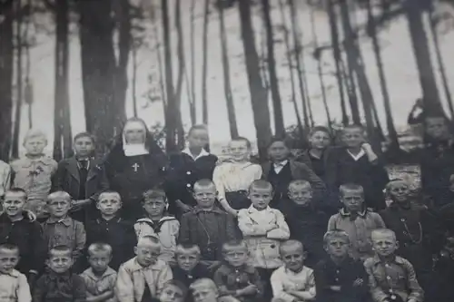 tolles altes Gruppenfoto - Knaben des Kinderheims Marienruhe - Hammelburg