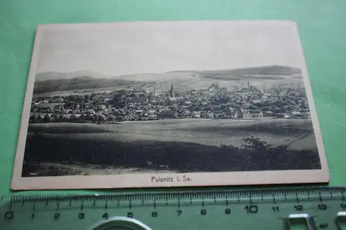 tolle alte Karte - Stadtansicht - Pulsnitz i. Sa.   - 20-30er Jahre ???