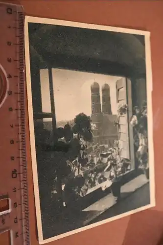 tolle alte Karte - München - Blick vom Alten Peter - 1948 
