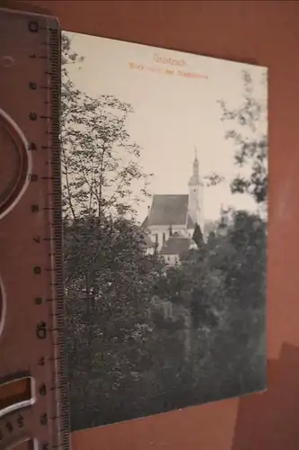 tolle alte Karte - Groitzsch Blick nach der Stadtkirche  1920