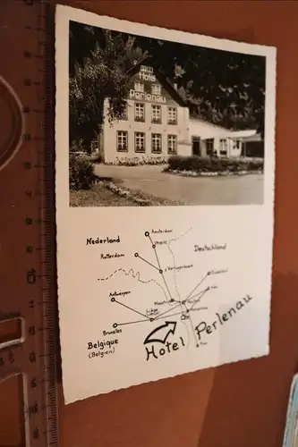 tolle alte Karte - Hotel Perlenau bei Monschau 1956