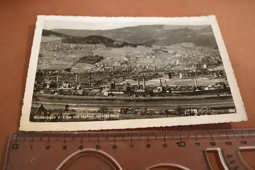 tolle alte Karte - Bodenbach a. Elbe mit Hohen Schneeberg 30er Jahre
