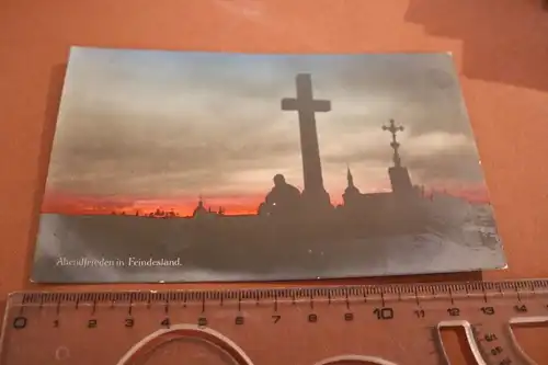 tolle alte Karte - Abendfrieden im Feindesland 