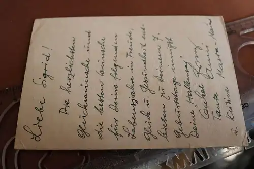 tolle alte Künstlerkarte ? Geburtstagskarte - signiert Höppner 