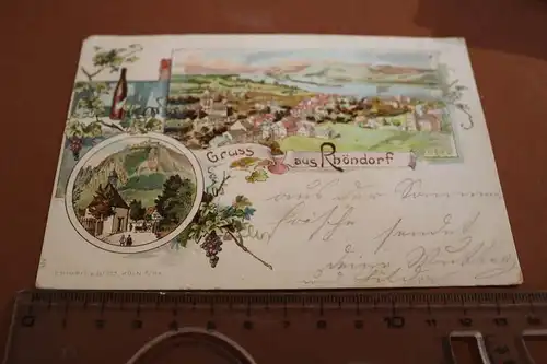 tolle alte Karte - Gruss aus Rhöndorf - 1890-1910 ???