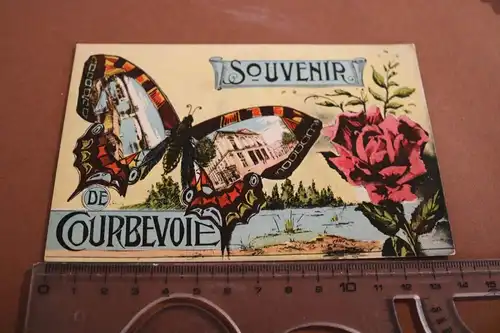 tolle alte Karte- Souvenir de Courbevoie  1945
