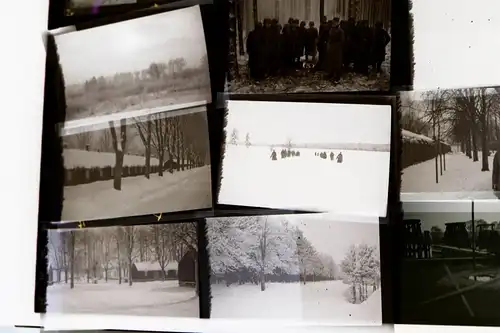 39 tolle alte Negative eines Soldaten - Ort ??? Schnee , Einheimische ?