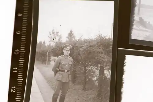 39 tolle alte Negative eines Soldaten - Ort ??? Schnee , Einheimische ?