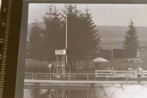 altes Negativ - Freibad ??  Ort ??? 20-30er Jahre