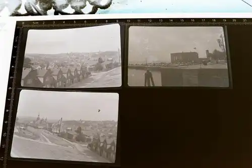 drei alte Negative - mir unbekannter Ort ??? Stadt ??? 50-60er Jahre 