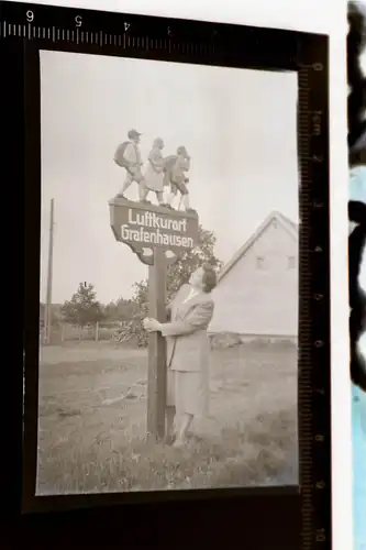 tolles altes Negativ - Wegweiser - Luftkurort Grafenhausen