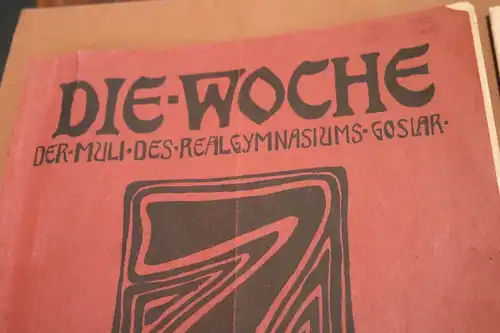 Rarität  Schülerzeitung Realgymnasium Goslar 1909 u. Manuskript Ger. Löbenberg ?