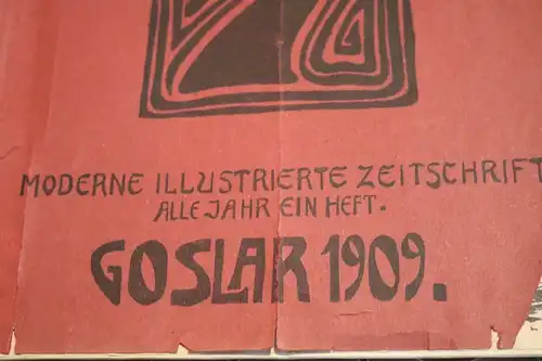 Rarität  Schülerzeitung Realgymnasium Goslar 1909 u. Manuskript Ger. Löbenberg ?